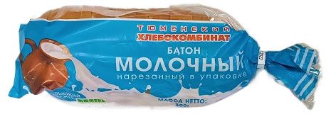 

Батон Тюменский хлебокомбинат Молочный нарезка 300 г