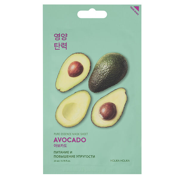 Holika Holika Pure Essence Avocado маска тканевая смягчающая 1 шт