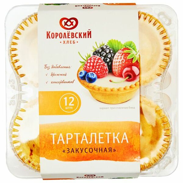 Тарталетка Закусочная Королёвский хлеб 12 шт.