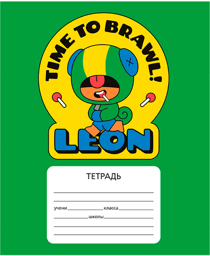 

Тетрадь Brawl Stars в линейку 12 л дизайн в ассортименте