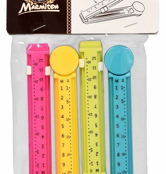 Зажимы для пакетов Marmiton с датами 4 шт 10.5 см