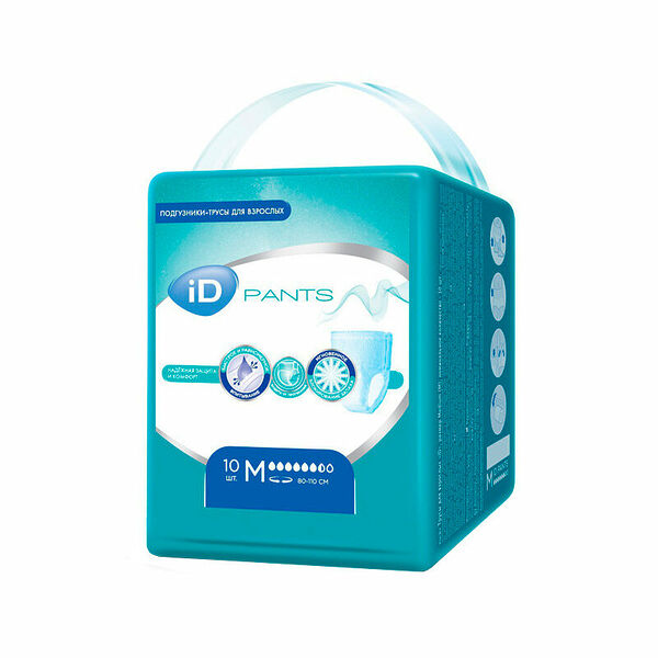 Подгузники-трусы для взрослых iD Pants M 10 шт