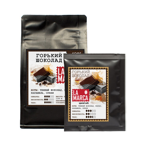 Горький шоколад Дрип-кофе La Marca, н-р 6 шт