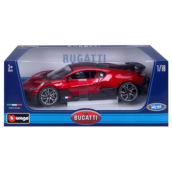 Машинка die-cast Bugatti Divo 1:18 красная открывающ двери Bburago 18-11045RD