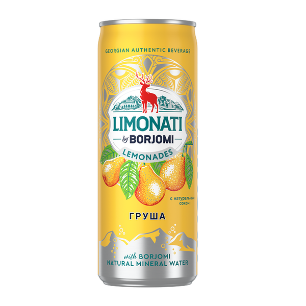 Напиток Borjomi Лимонад со вкусом груши газированный, 330мл