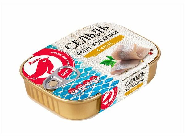 Филе сельди Ашан Красная птица в масле