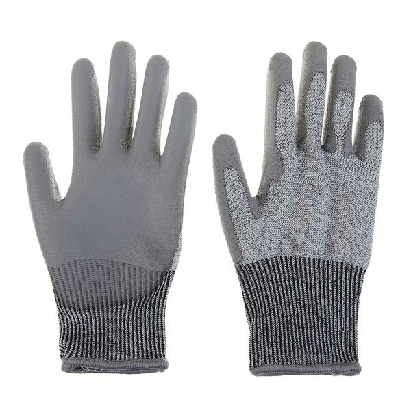 Inbloom prof+ перчатки с пу полуобливом, пэ, полиэстер, защита от порезов ур.5, р.10, 24см, 55г