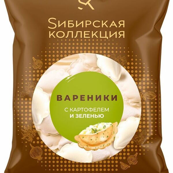 Вареники Sибирская Kоллекция с картофелем и зеленью 500г