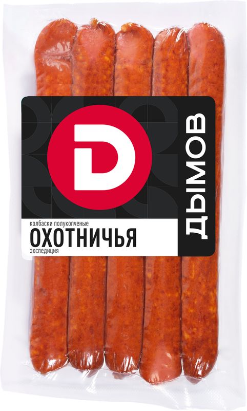 

Колбаски Дымов Охотничья экспедиция полукопченые 240 г