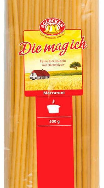 Макаронные изделия Maccaroni 3 Glocken Die Mag Ich Feine Eier-Nudeln, 500 г