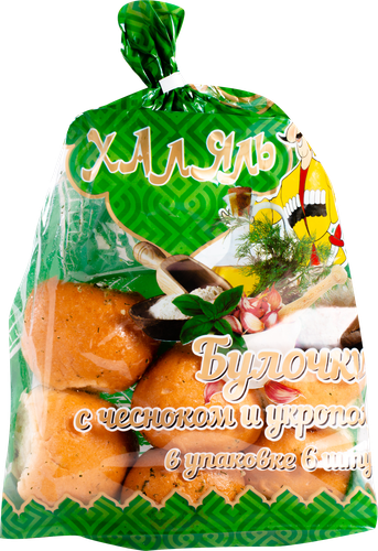 

Булочки Натурпродукт с чесноком и укропом халяль 180 г