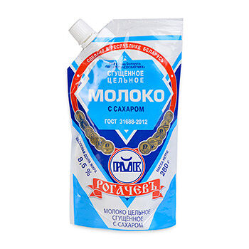 Молоко цельное сгущенное с сахаром Рогачевъ 8,5% 270г