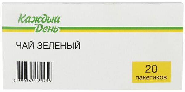 Чай зеленый Каждый День, 20x2 г