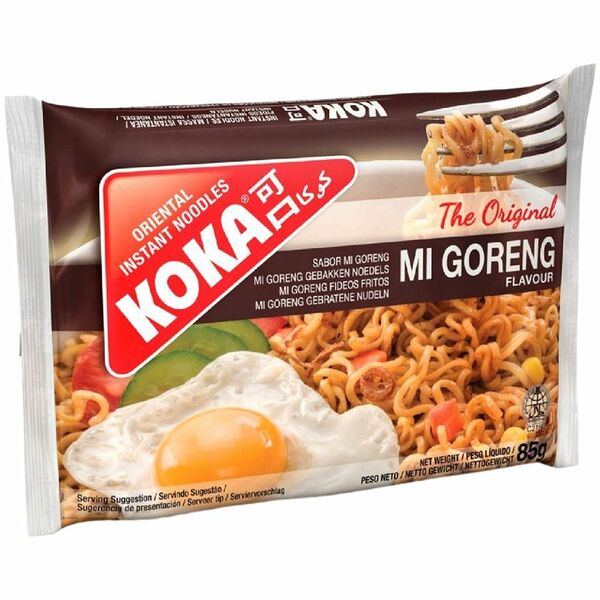 Лапша Кока Сингапурская Ориджинал быстрого приготовления со вкусом жареной лапши Ми Горенг, 85г