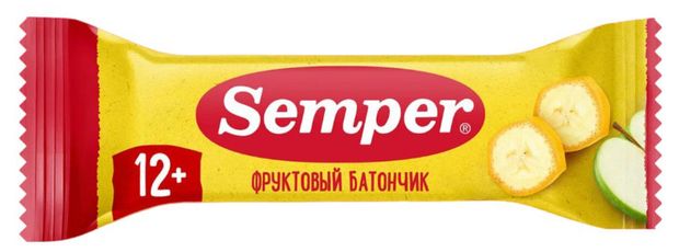 

Фруктовый ломтик Semper Яблоко и банан для питания детей раннего возраста 15 г