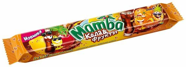 Жевательная конфета Mamba кола и фрукты, 79.5 г