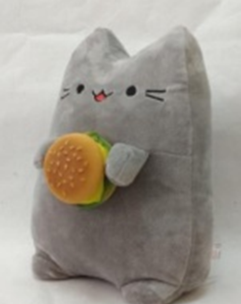 Игрушка мягконабивная Котик Пуша с бургером