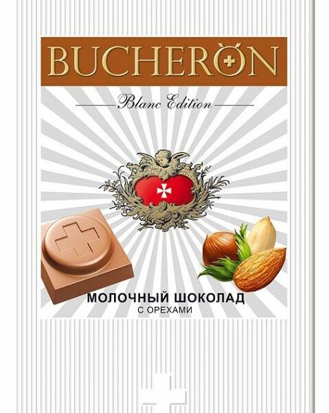 Шоколад молочный BUCHERON с орехами, 85 г
