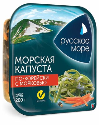 Морская капуста Русское море маринованная по-корейски с морковью 200 г