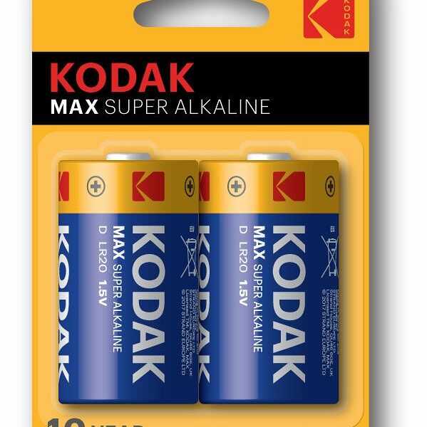 Батарейки Kodak Max Super D-LR20 2 шт.