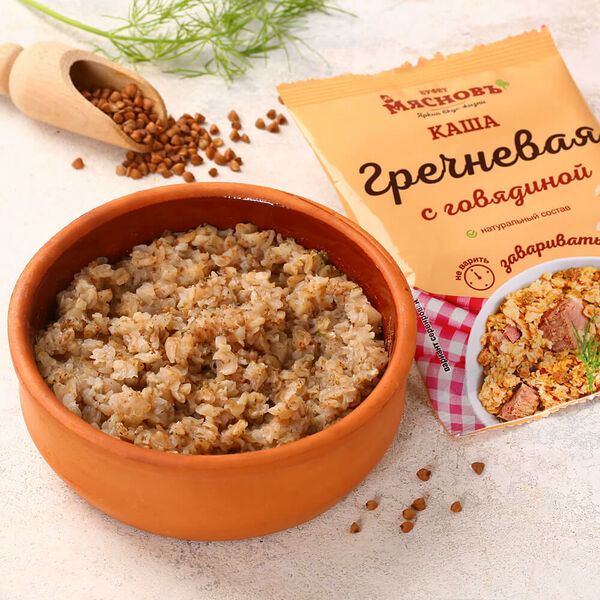 Каша гречневая с говядиной быстрого приготовления МясновЪ Буфет от КуулКлевер 35 г