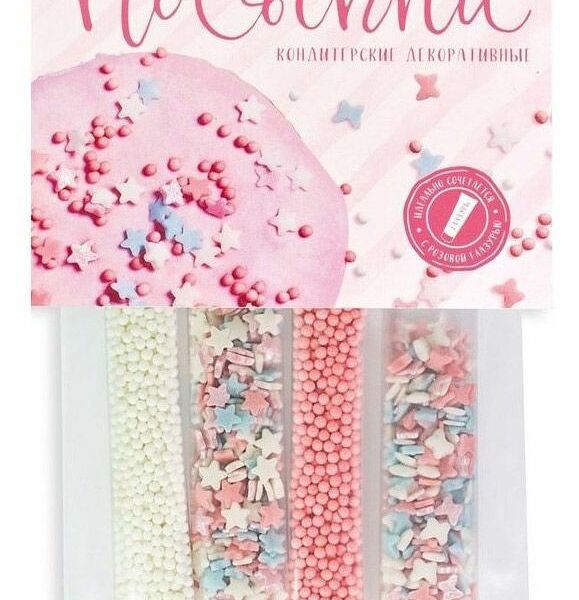 Посыпки кондитерские Парфэ Декор Розовый микс