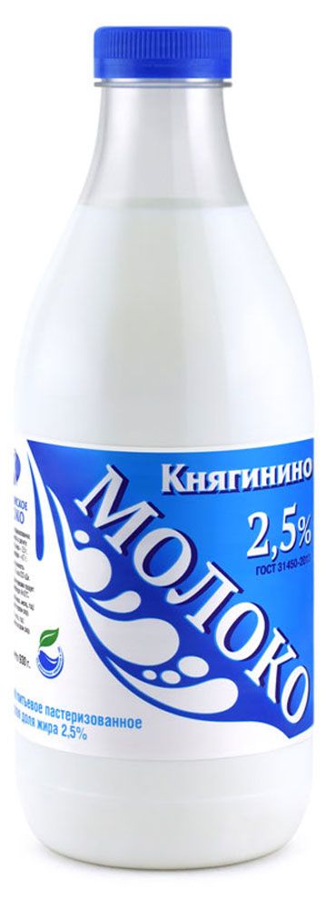 

Молоко пастеризованное Княгинино 2.5% 930 мл