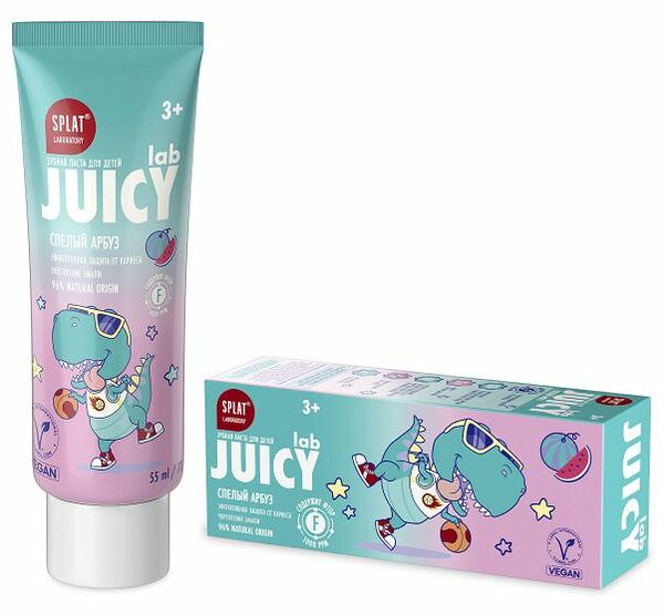 Зубная паста детская Splat Juicy Lab Спелый арбуз 3+ 55 мл