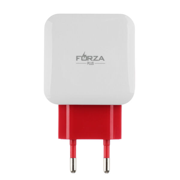 Forza сетевое зарядное устройство акварель, 2xusb, 2а, 5в, 3 цвета