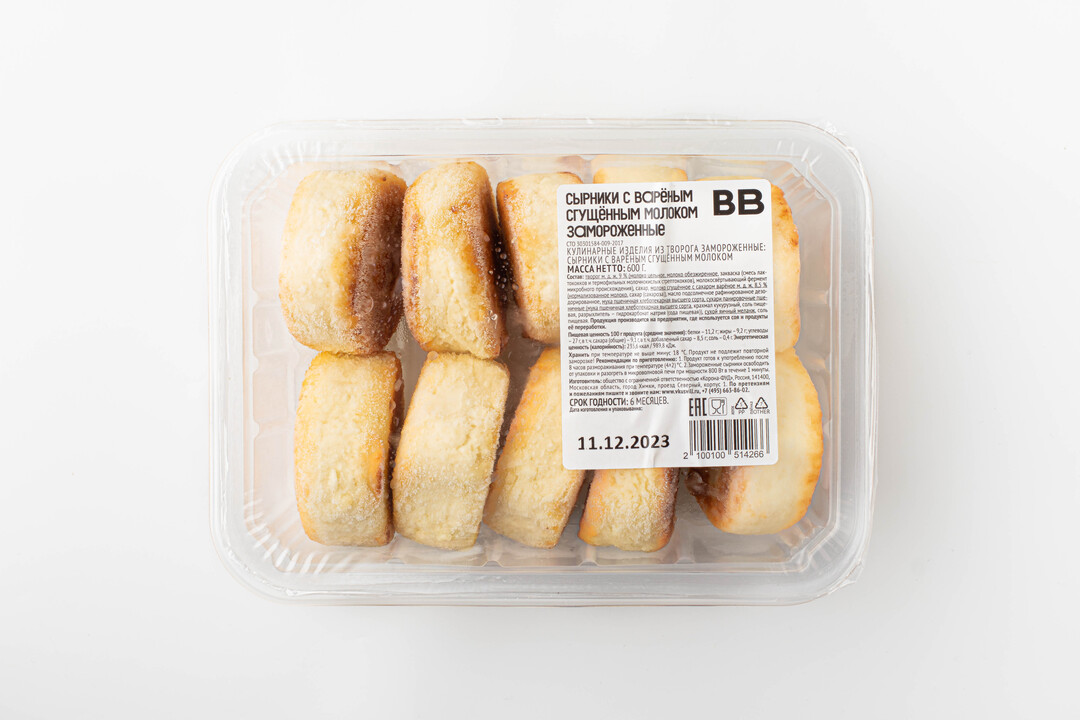 

Сырники Вкусвилл с вареным сгущённым молоком 600 г