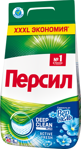 Стиральный порошок для белого белья ПЕРСИЛ Свежесть от ВЕРНЕЛЬ, автомат, 6кг
