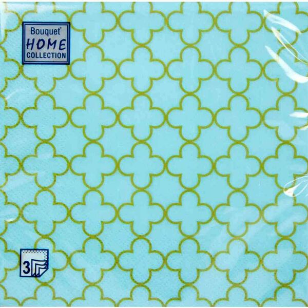 Салфетки декоративные Bouquet Home Collection Золотое плетение Тиффани 3 слоя, 33 см, 20 шт.