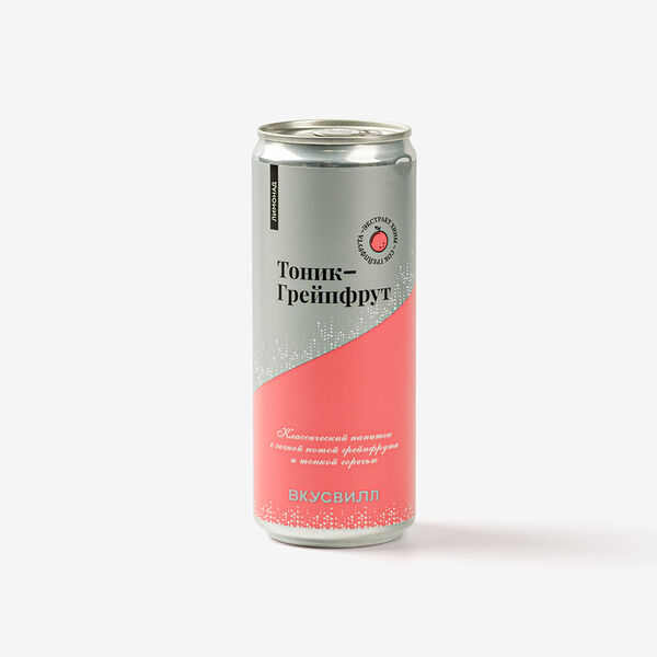 Лимонад Вкусвилл тоник-грейпфрут, 330 мл