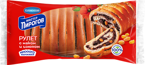 Рулет Мастер Пирогов с маком и изюмом 250 г