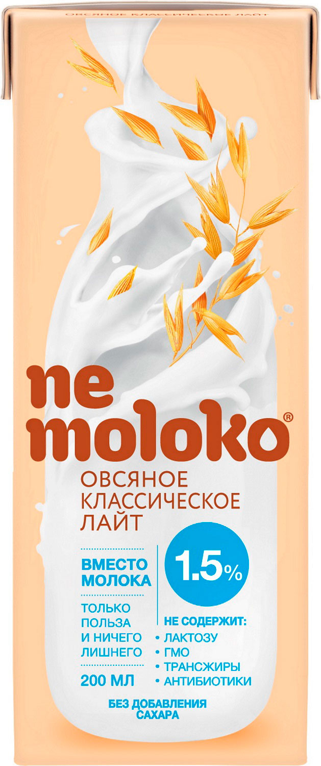

Напиток Nemoloko овсяный классический 1.5%