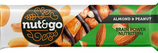 Батончик Nut&Go миндально-арахисовый с арахисовой пастой 36г