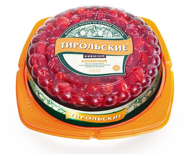 

Пирог Тирольские пироги клубничный 630 г