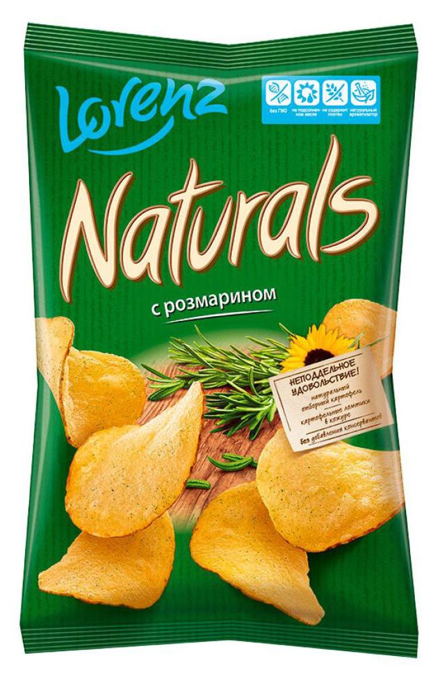 

Чипсы картофельные Lorenz Naturals с розмарином 100 г