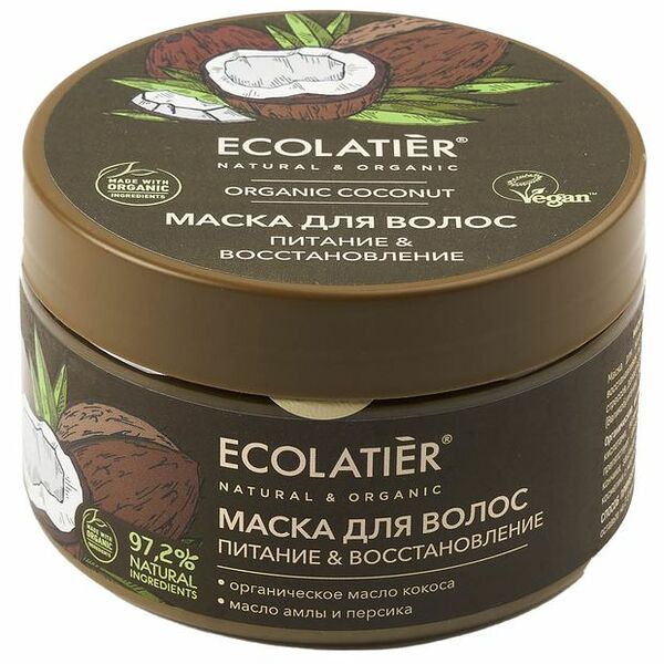 Маска для волос Ecolatier Organic Coconut Питание и восстановление 250 мл 