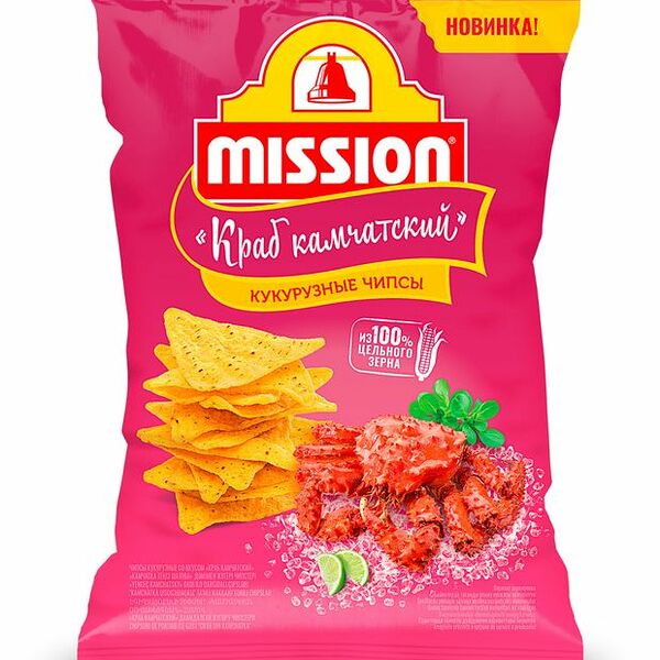 Чипсы кукурузные Mission Камчатский краб 90 г