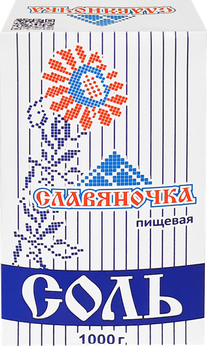 

Соль Славяночка поваренная пищевая сорт первый помол №1, 1кг