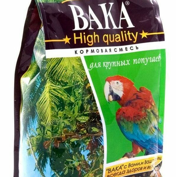 ВАКА High Quality корм для крупных попугаев Злаковое ассорти 500 г