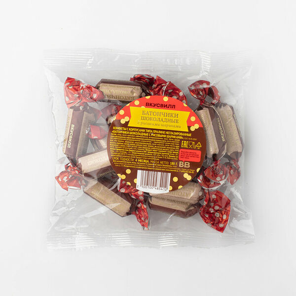 Батончики шоколадные с Рисовыми шариками