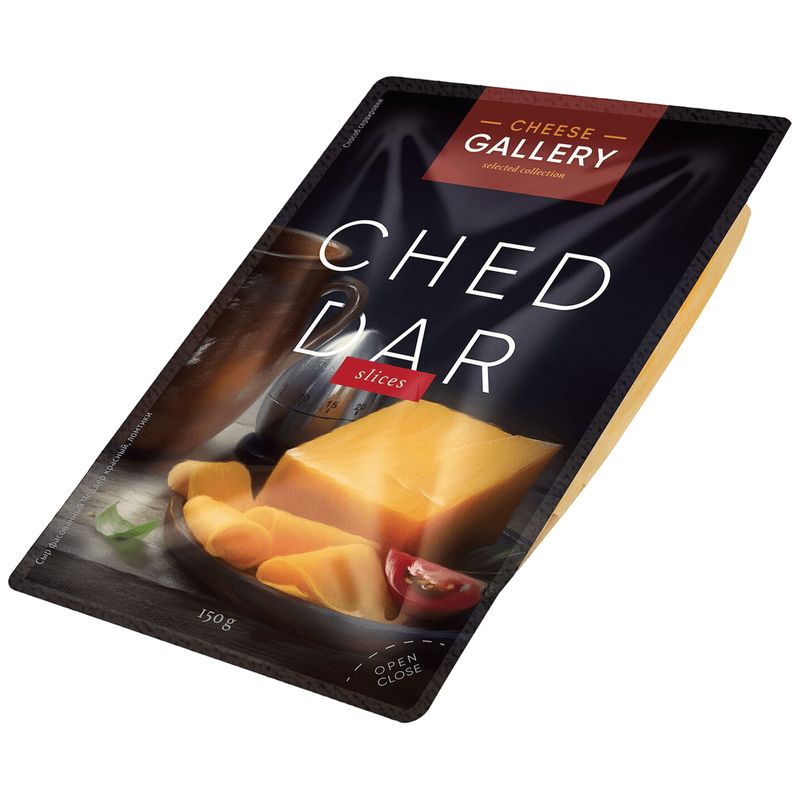 

Сыр Cheese Gallery Чеддер красный 50% полутвердый нарезка 150 г