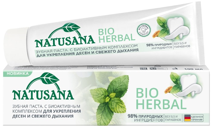

Зубная паста Natusana Bio Herbal укрепление десен 100 мл