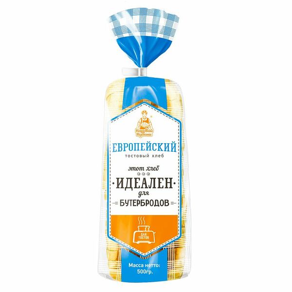 Хлеб Каравай Кубани Европейский тостовый нарезка, 500г