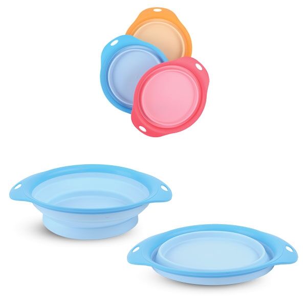 Миска Triol силиконовая складная, 1шт цвет в ассортименте