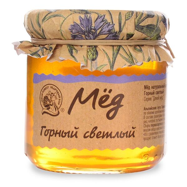 Мёд Кедровый бор горный светлый, Россия