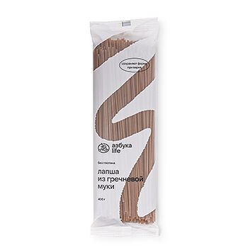 Лапша длинная из гречневой муки (без глютена), «Азбука life», 400 г, Россия
