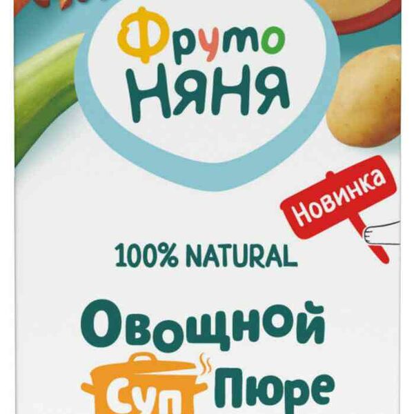 Суп-пюре овощной ФрутоНяня Гречка, картофель, кабачок от 12 месяцев